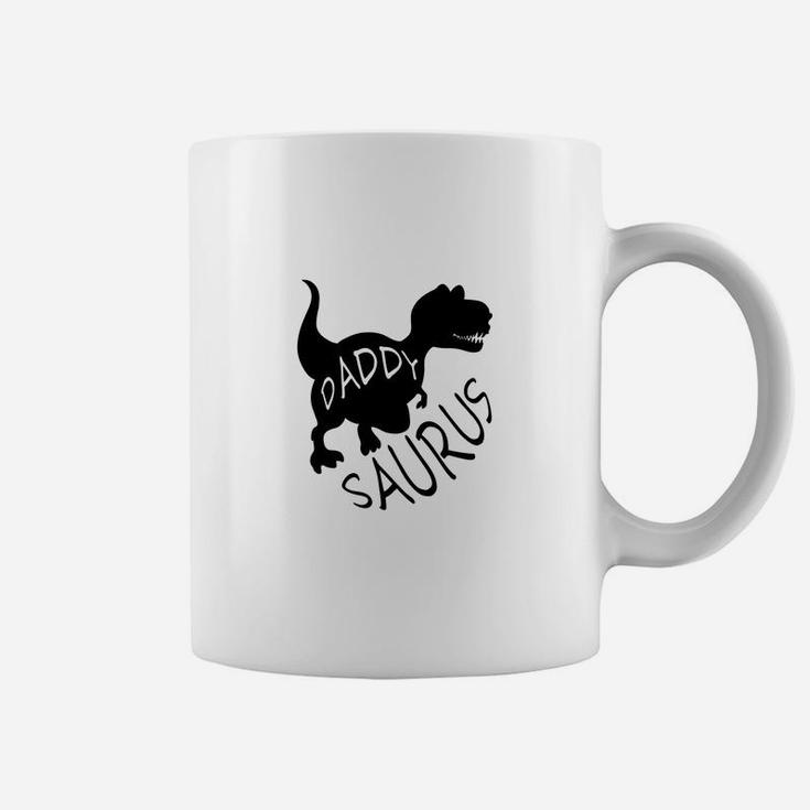 Mens Daddy Saurus Shirt Funny Dinosaur First Time Dad Gift Kids Coffee Mug