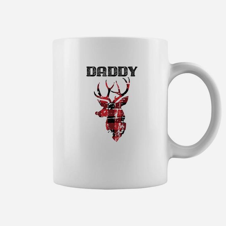 Mens Family Christmas Shirt Daddy Reindeer Silhouette Dad Coffee Mug