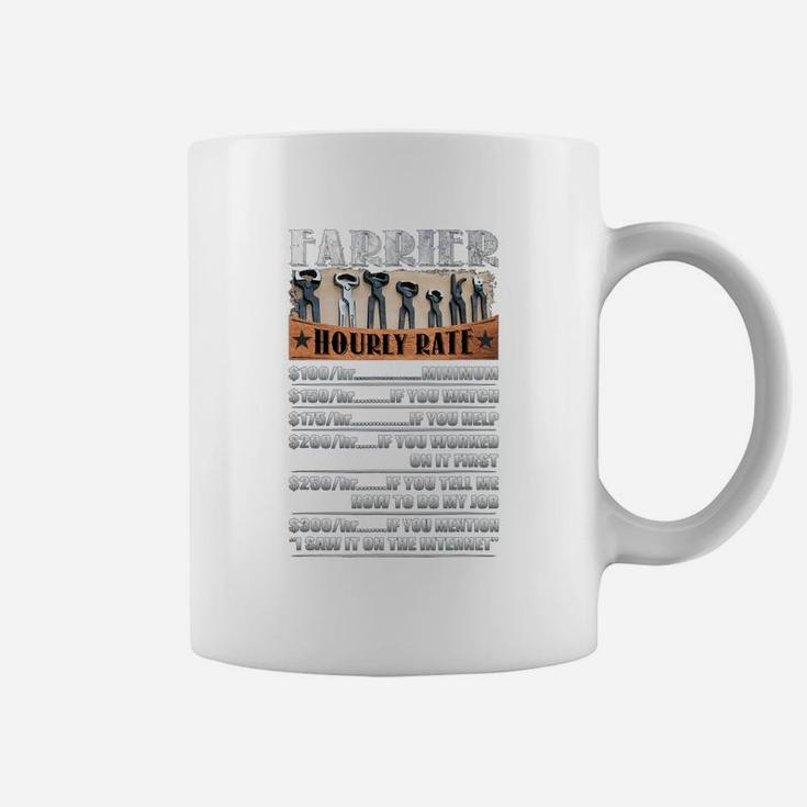 Mens Farrier Hourly Rate Dont Tell Me What To Do Funny Coffee Mug
