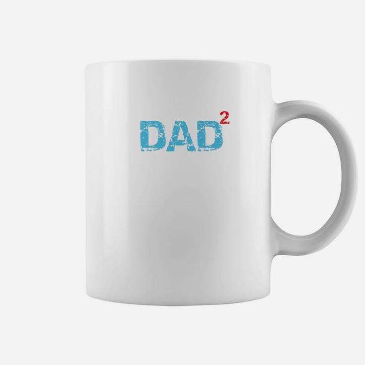 Mens Fathers Day Gift Dad Squared 2 Father Of Two Funny Twins Premium Coffee Mug