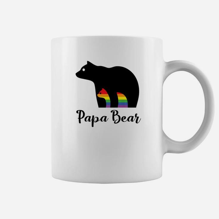 Mens Fathers Day Papa Bear Gift For Father Of Gay Child Coffee Mug