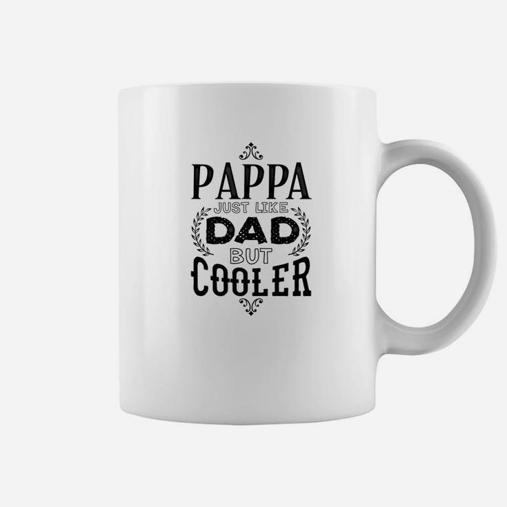 Mens Grandpa Gift Pappa Just Like Dads But Cooler Men Coffee Mug