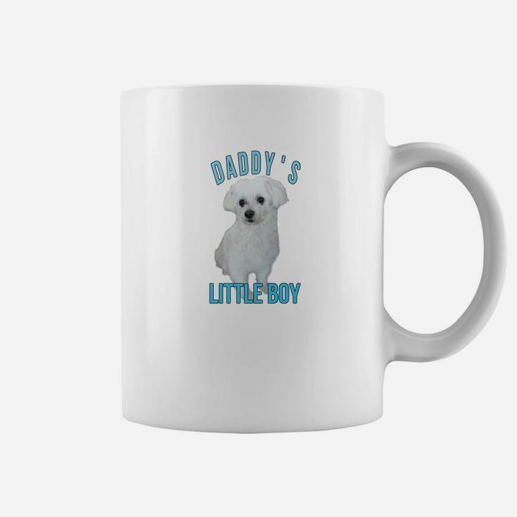 Mens Maltese Dogs Dads Love Dog Picture Fathers Day Coffee Mug
