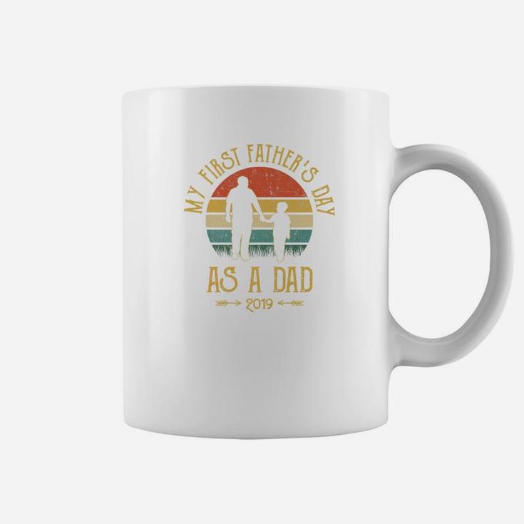 Mens My First Fathers Day As A Dad 2019 Fathers Day Gifts Premium Coffee Mug