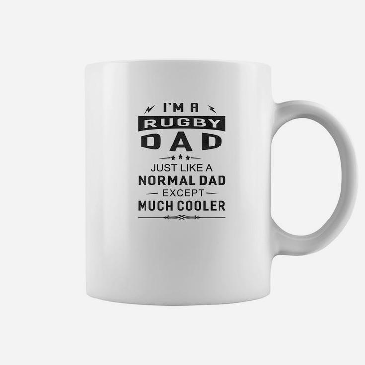 Mens Rugby Dad Like Normal Dad Except Much Cooler Mens Coffee Mug