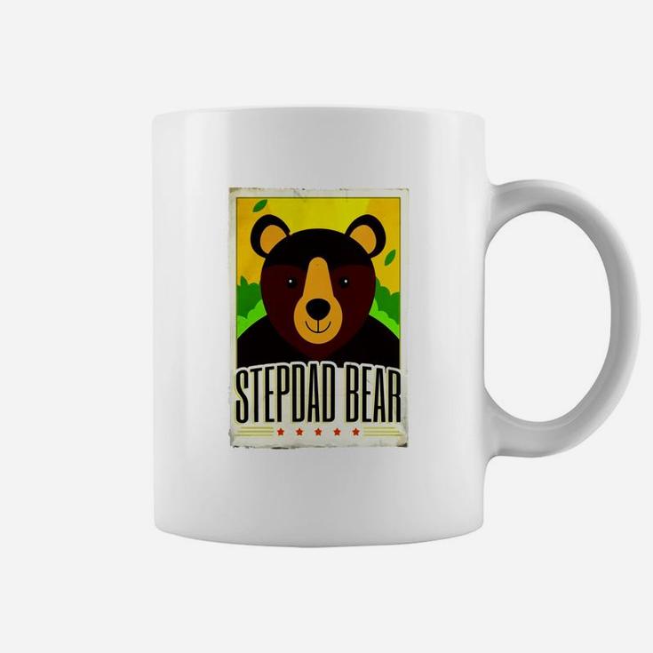 Mens Stepdad Bear T-shirt Stepdad Gifts Funny Coffee Mug
