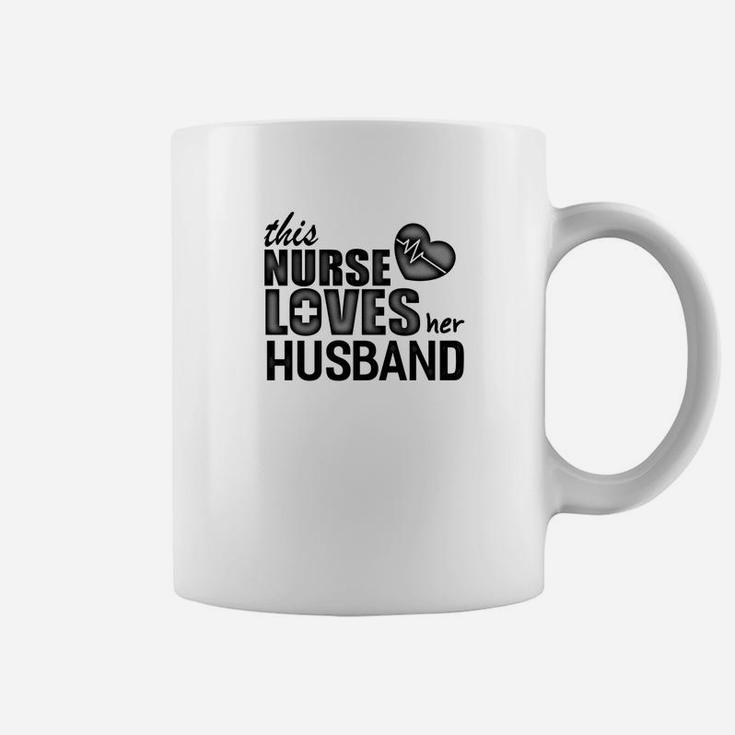 Mens This Nurse Loves Her Husband Couple Coffee Mug