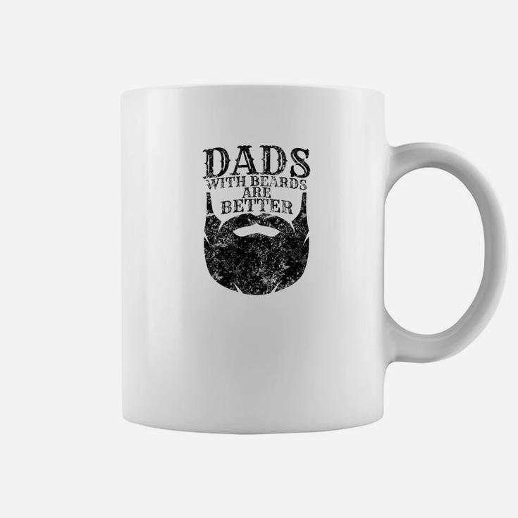 Mens Vintage Dads With Beards Are Better Fathers Day Gift Coffee Mug