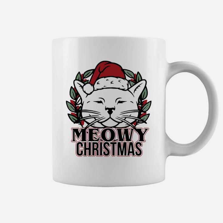Meowy Christmas Cat Coffee Mug