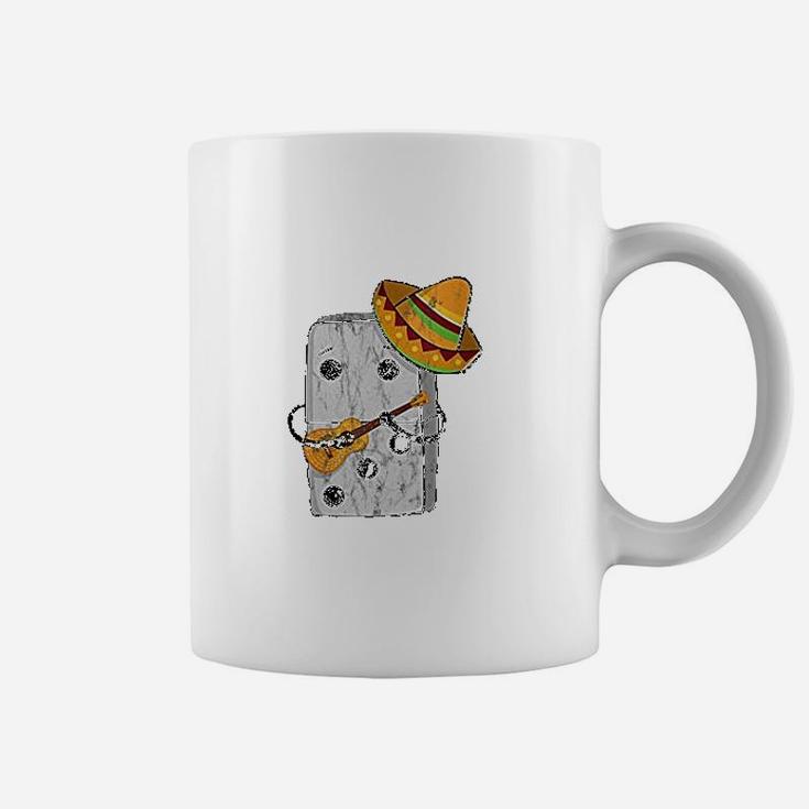 Mexican Train Dominoes Funny With Guitar And Sombrero Coffee Mug