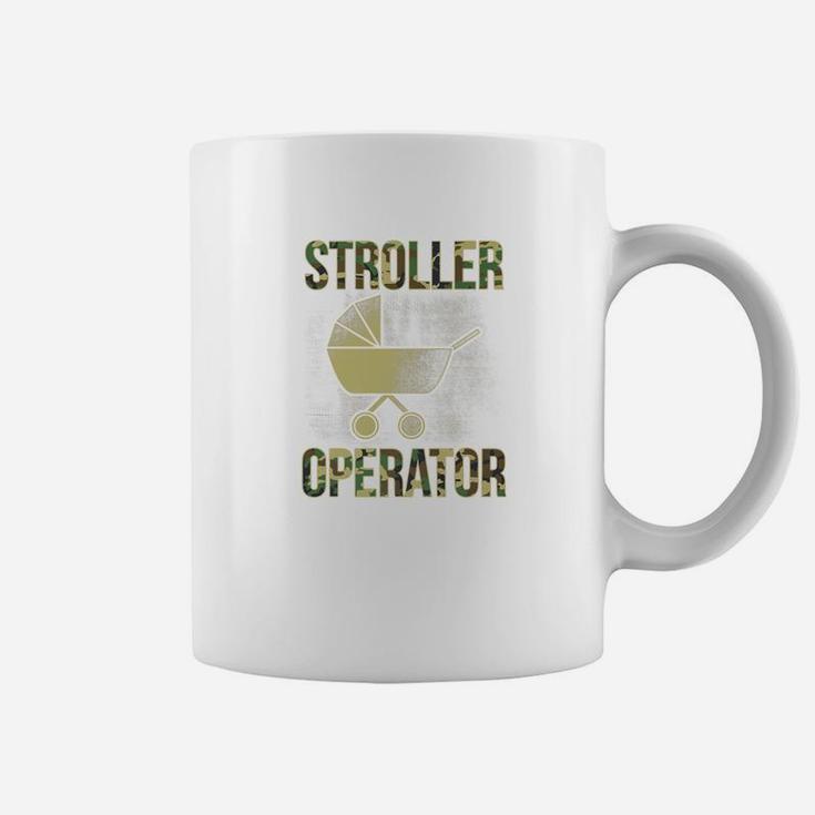 Military Dad Shirt Stroller Operator First Time Father Coffee Mug
