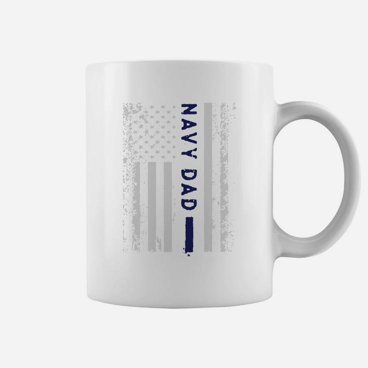 Military United States Proud Navy Dad Flag s Coffee Mug