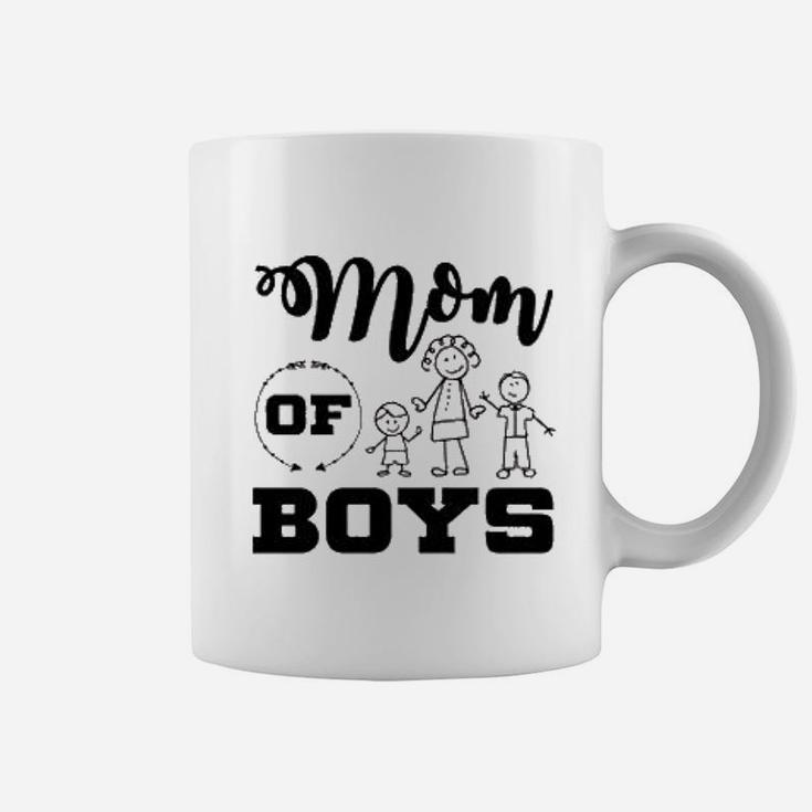Mom Of Boys Hand Drawing Coffee Mug