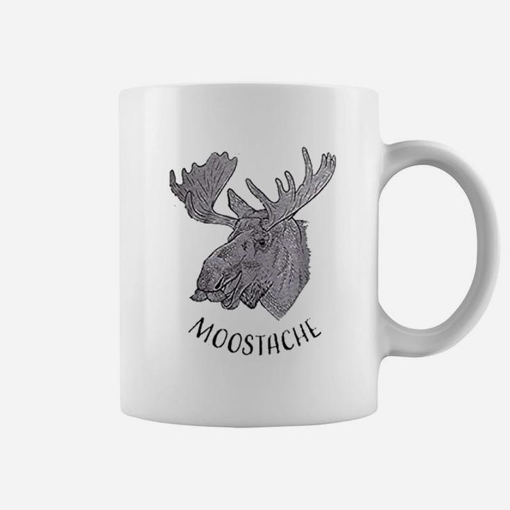 Moostache Dad Joke Funny Animal Moose Humor Coffee Mug