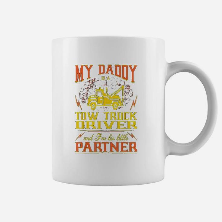 My Daddy Truck Driver Im His Little Partner Coffee Mug
