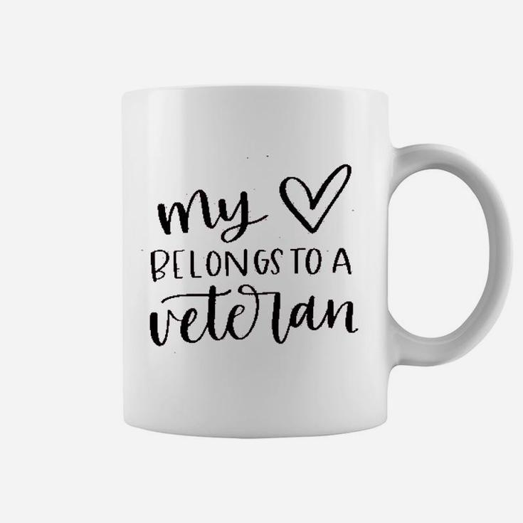 My Heart Belongs To A Veteran Coffee Mug
