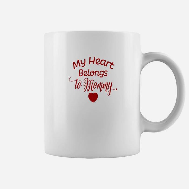My Heart Belongs To Daddy Valentines Day Shirt Dad Kids Coffee Mug