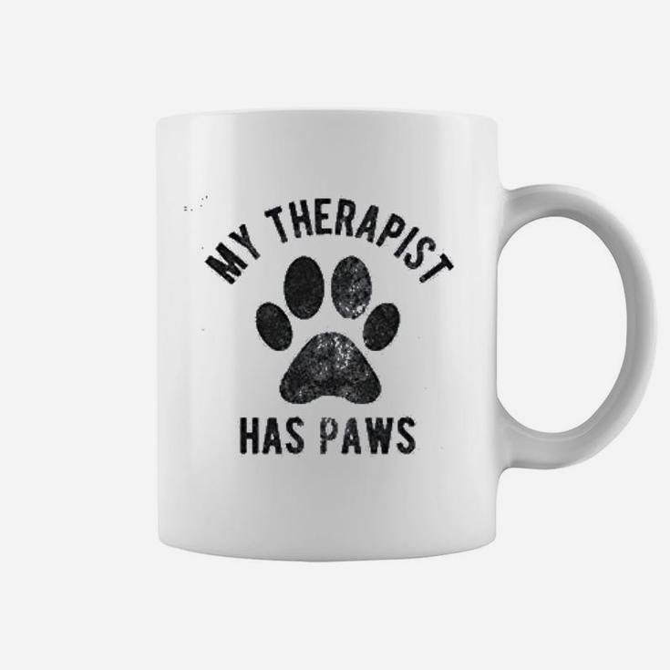 My Therapist Has Paws Funny Pet Puppy Coffee Mug
