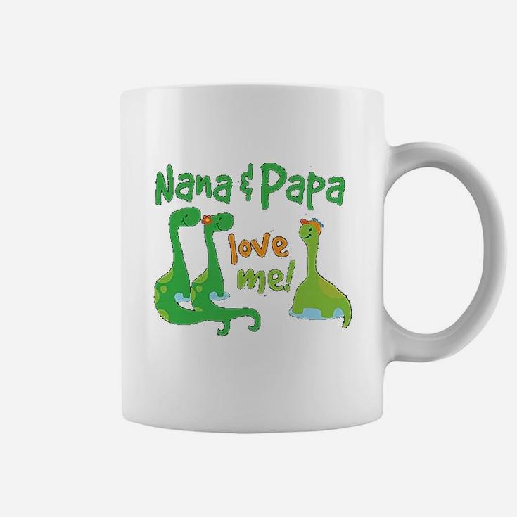 Nana Papa Love Me Grandchild Dinosaur Coffee Mug