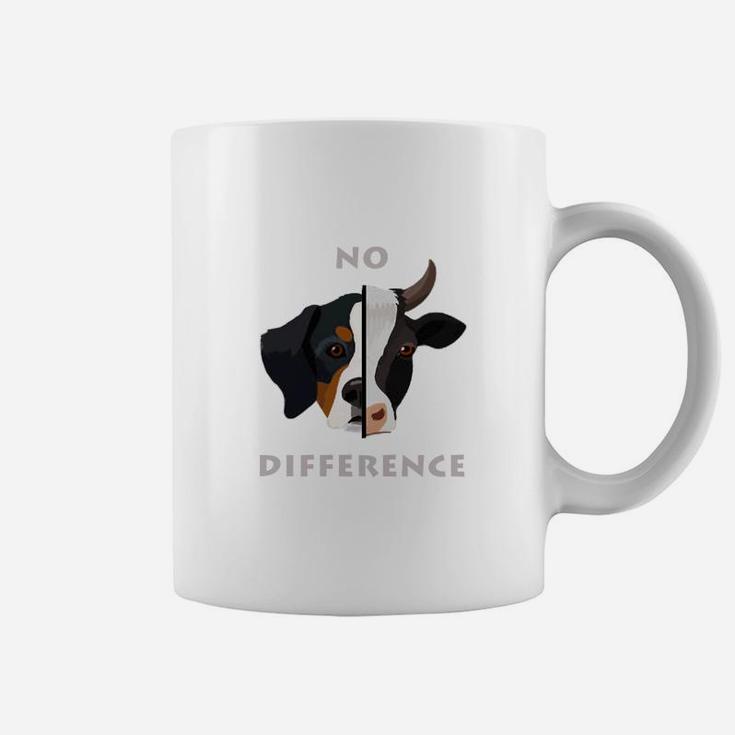 No Difference Dog Cow Vegan Vegetarian Coffee Mug