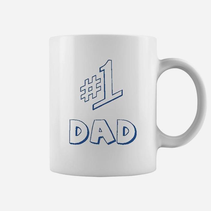 Number 1 One Dad Daddy Fathers Day Coffee Mug