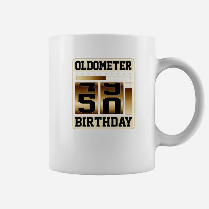 Oldometer 4950 Shirt 50 Oldometer Shirt Fathers Day Gift Premium Coffee Mug