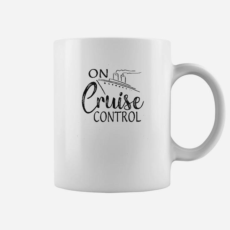 On Cruise Control Funny Boating Family Cruise Coffee Mug