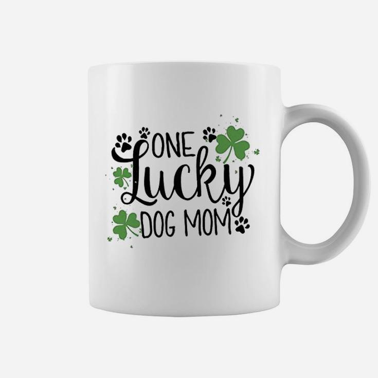 One Lucky Dog Mom St Patrick Day Cute Dog Mom Coffee Mug
