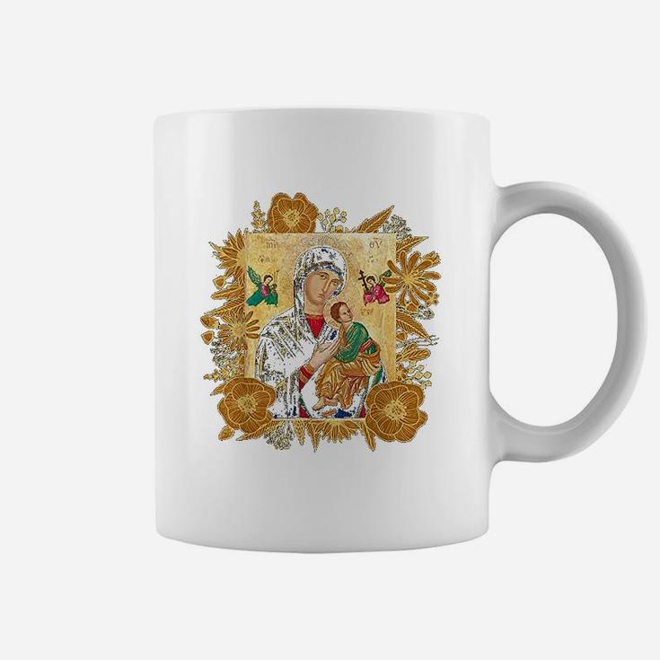 Our Lady Of Perpetual Help Blessed Mother Mary Catholic Icon Coffee Mug