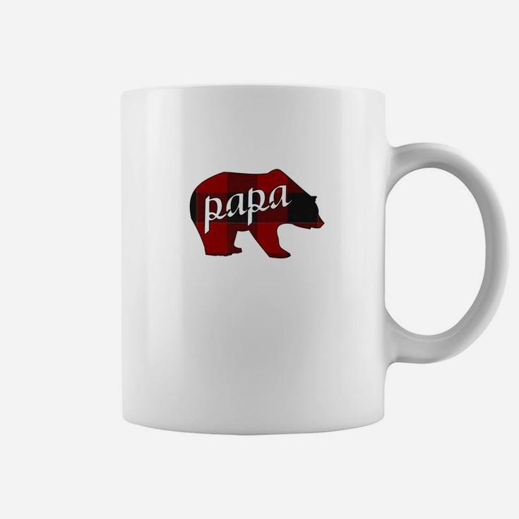 Papa Bear Flannel Family Shirts Bear Coffee Mug
