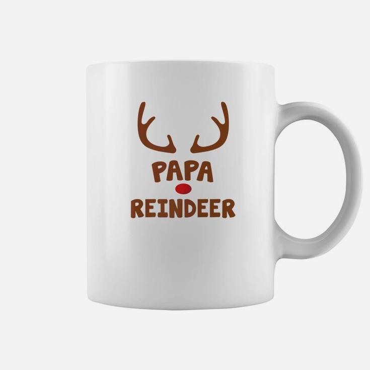 Papa Christmas Reindeer Face Family Costume Coffee Mug