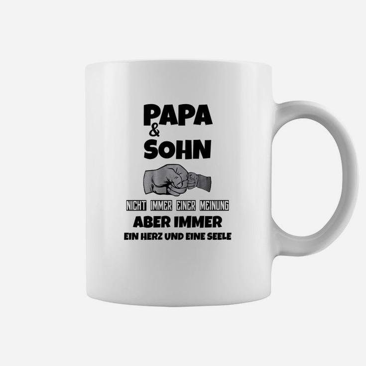 Papa & Sohn Herz und Seele Tassen, Herren Aufdruck Tee