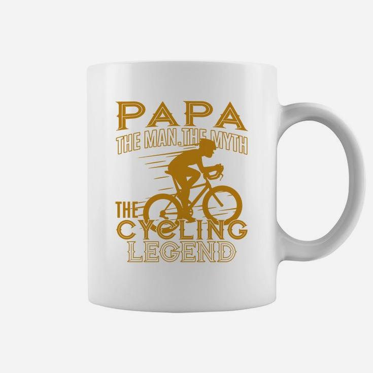 Papa The Man The Myth The Cycling Legend Coffee Mug