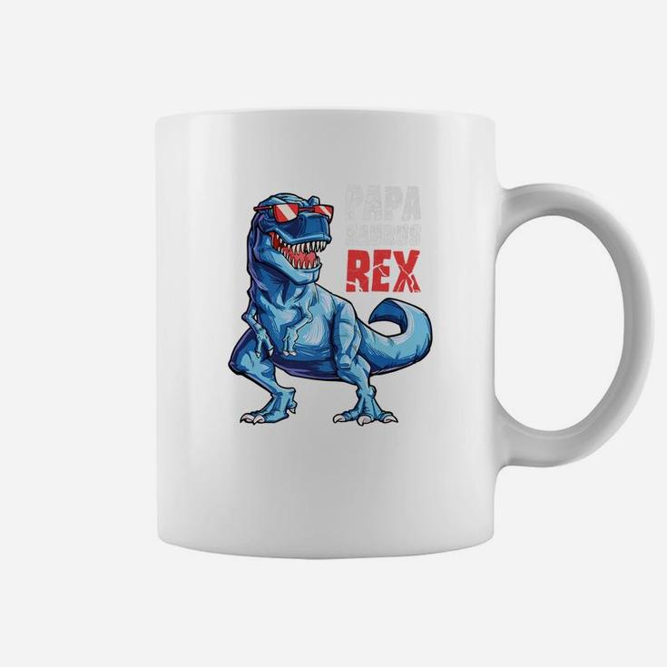 Papasaurus T Rex Papa Saurus Dinosaur Men Dad Daddy Coffee Mug
