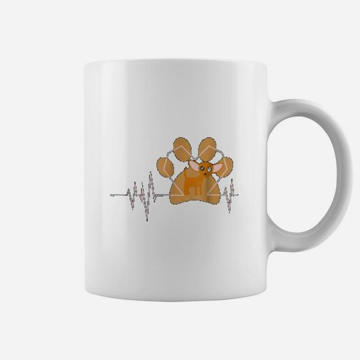 Paw Dog Chihuahua Heartbeats Coffee Mug
