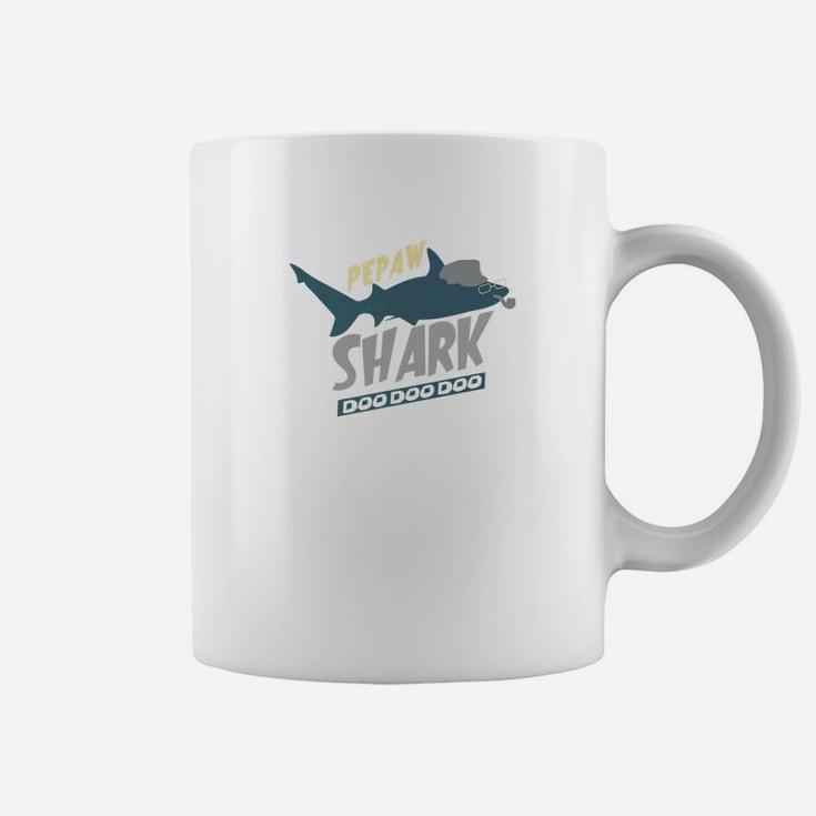 Pepaw Shark Doo Doo Funny Grandpa Men Fathers Day Gift Premium Coffee Mug