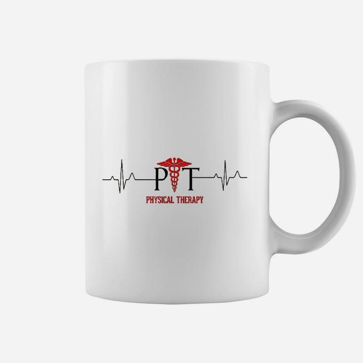 Physical Therapy Heartbeat Gift For Physical Therapist Coffee Mug