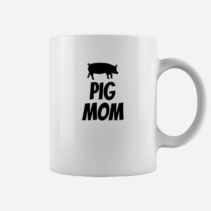 Pig Mom Funny Cute Pig Lover Barn Black, gifts for mom Coffee Mug