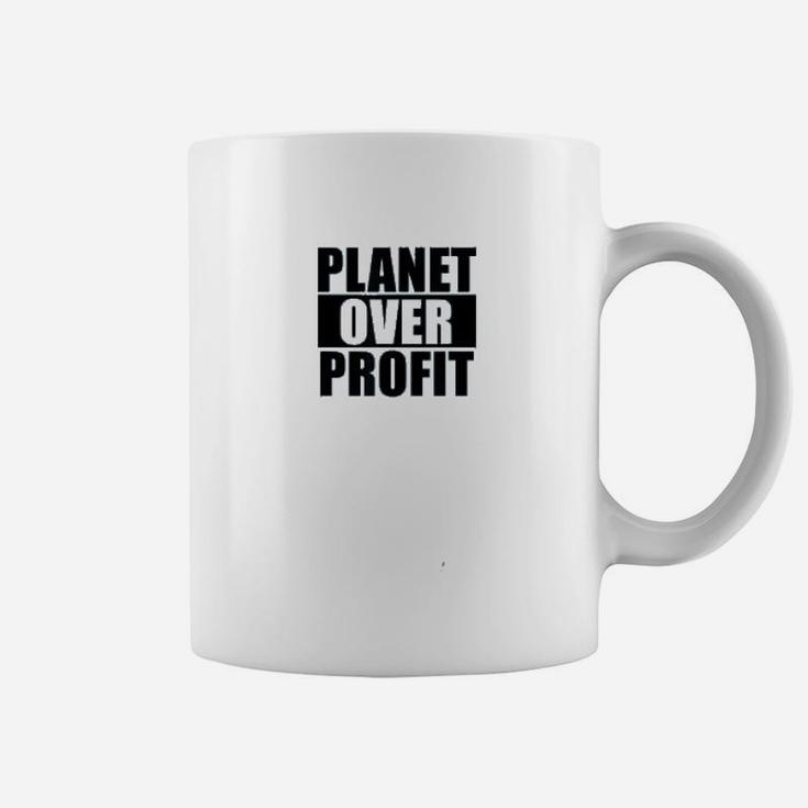 Planet Over Profit Earth Day Climate Change Coffee Mug