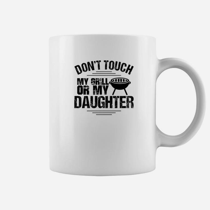 Protective Daddy Shirt Daughter Dad Barbecue Grilling Gift Coffee Mug