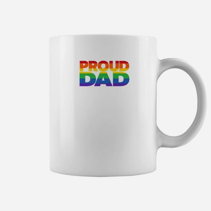 Proud Dad Gay Pride Shirt Lgb For Father Lgbtq Coffee Mug