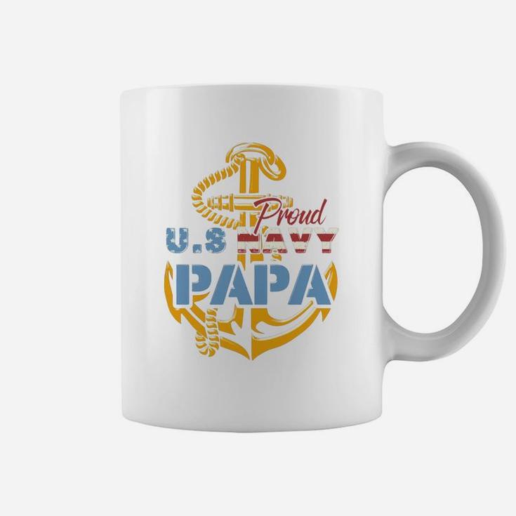 Proud Us Navy Papa Shirt, dad birthday gifts Coffee Mug