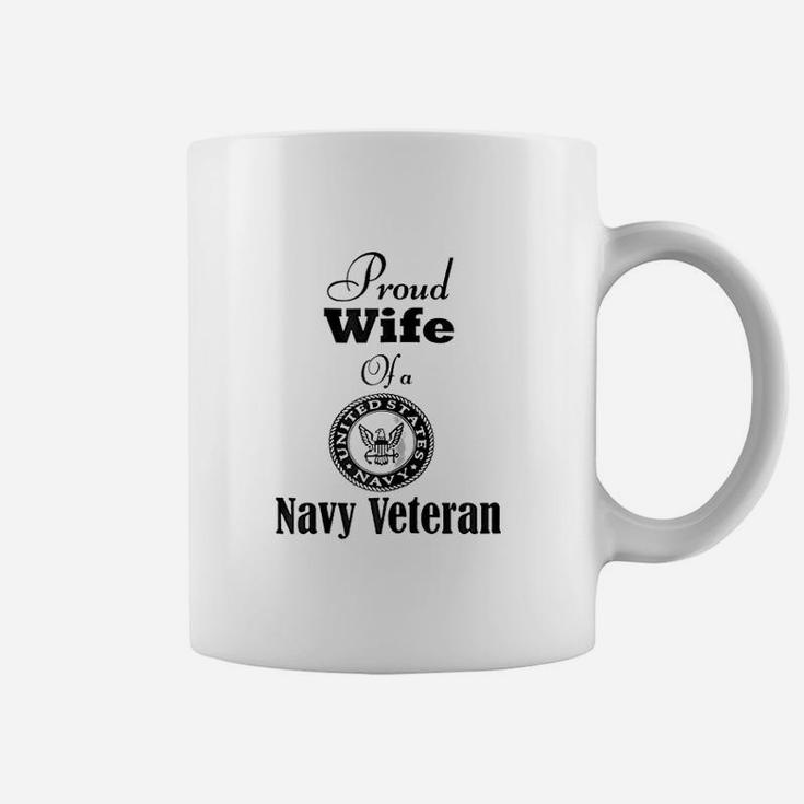 Proud Wife Of A Navy Veteran Coffee Mug