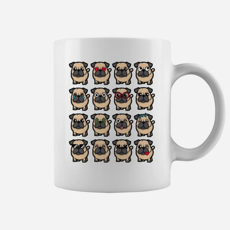 Pug Funny Dog Emotions Coffee Mug