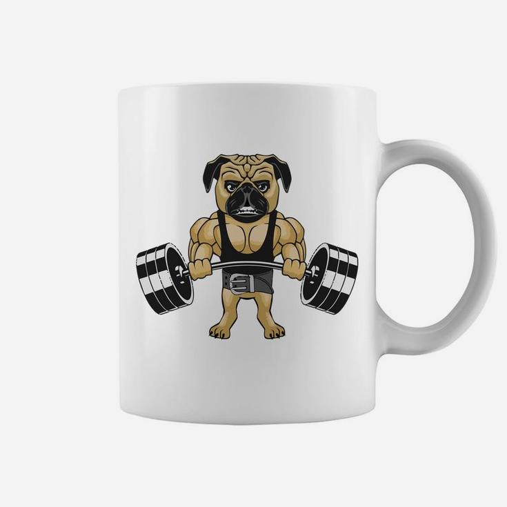 Pug Funny Powerlifting Deadlifting Pug Gift Coffee Mug