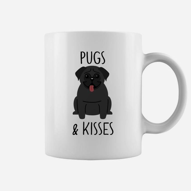 Pugs And Kisses Hugs Valentines Day Pug Coffee Mug