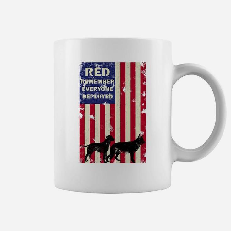 Red Friday Military Dogs Patriotic Gift Idea Coffee Mug