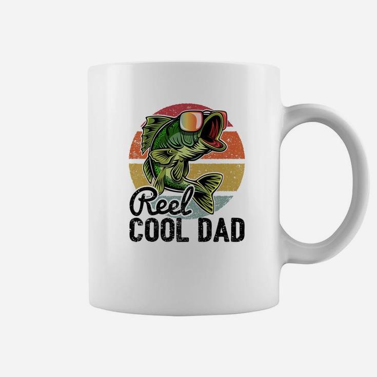 Reel Cool Dad Retro Fishing Sunglasses Funny Father Day Gift Premium Coffee Mug