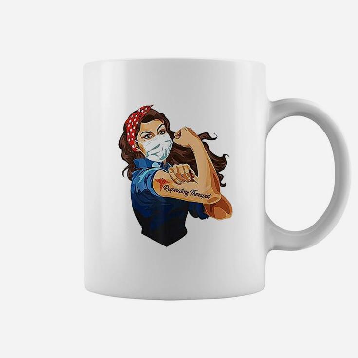Rosie The Riveter Respiratory Therapist Woman Nurse Coffee Mug