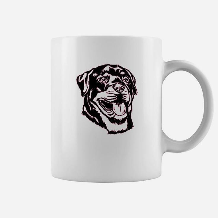 Rottweiler Dog Face Graphics Coffee Mug